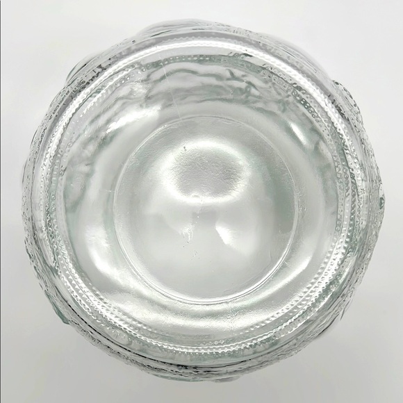 Libbey Orchard Clear Glass Embossed Country Fruit Vintage Canister Cookie Jar - Picture 7 of 11